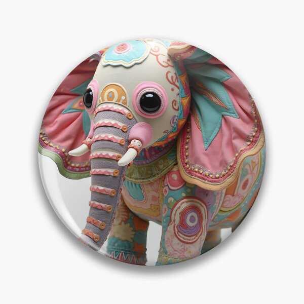 Artikelvorschau, Gesteppter Pastell-Elefant entworfen und verkauft von Wandrnrose7.