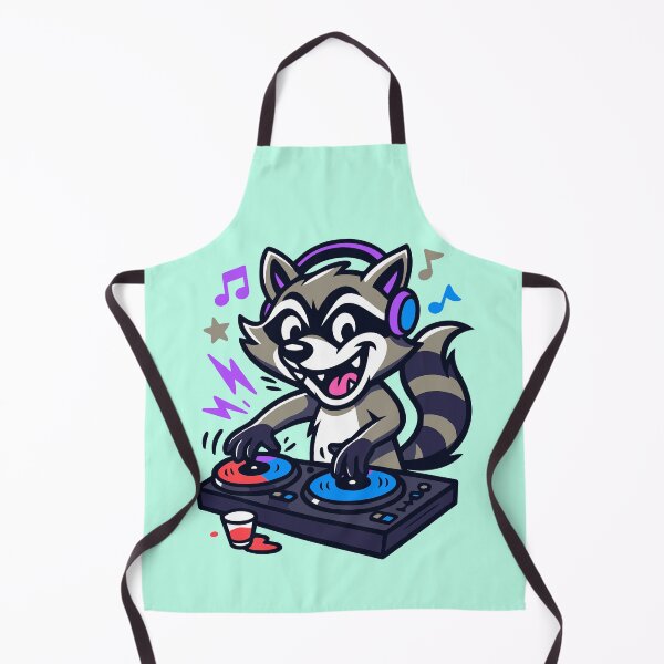 Item preview, DJ Raccoon Party Mixer designed and sold by SnappyPNG.