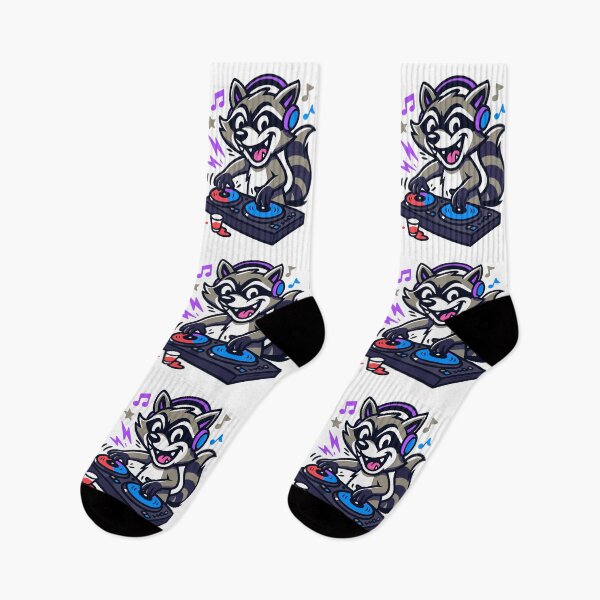Item preview, DJ Raccoon Party Mixer designed and sold by SnappyPNG.