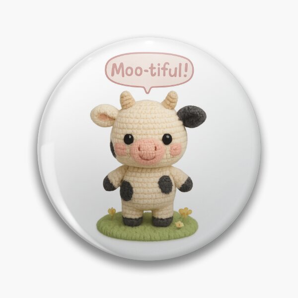 Item preview, Cute Cow Amigurumi Crochet Plush designed and sold by Tiny Stitch World.