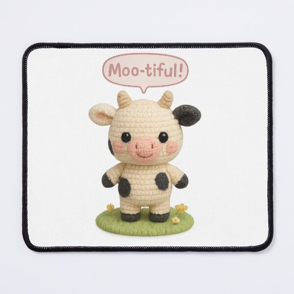 Item preview, Cute Cow Amigurumi Crochet Plush designed and sold by Tiny Stitch World.