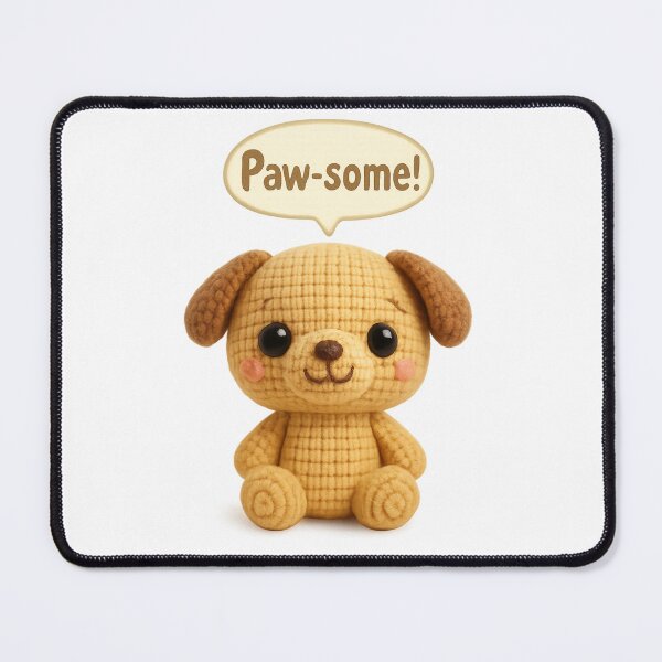 Item preview, Cute Crochet Puppy Amigurumi Pattern designed and sold by Tiny Stitch World.