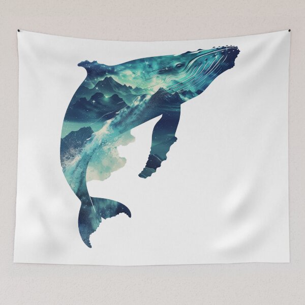 Item preview, Aurora Leviathan: Humpback of the Northern Lights designed and sold by ArgentoArt.