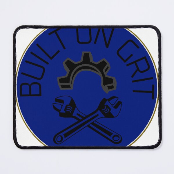 Item preview, Built on Grit Mechanic/Industrial Badge Design designed and sold by InkSoulStudioCo.