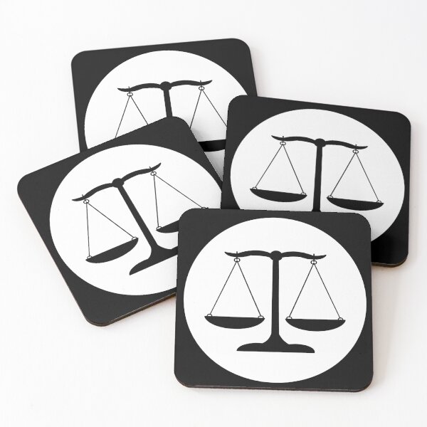 Item preview, Negative Space Scales of Justice – Minimalist Black & White Law Art designed and sold by MagicMe-JD.