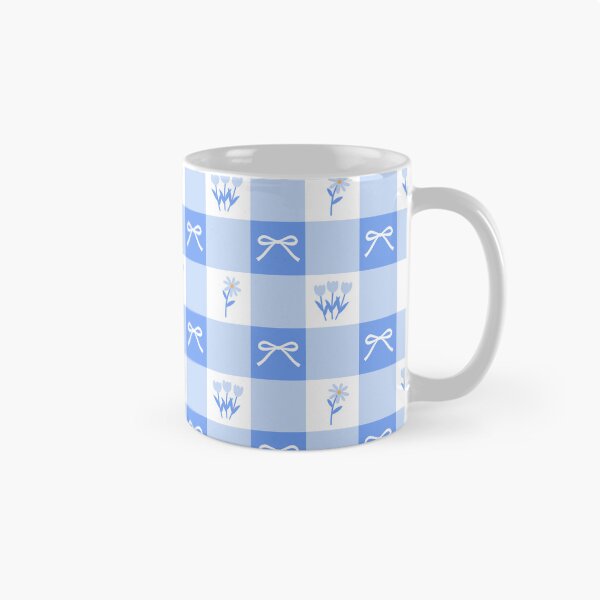 Item preview, Blue Gingham Pattern with Flowers and Bows designed and sold by KelseyNY.