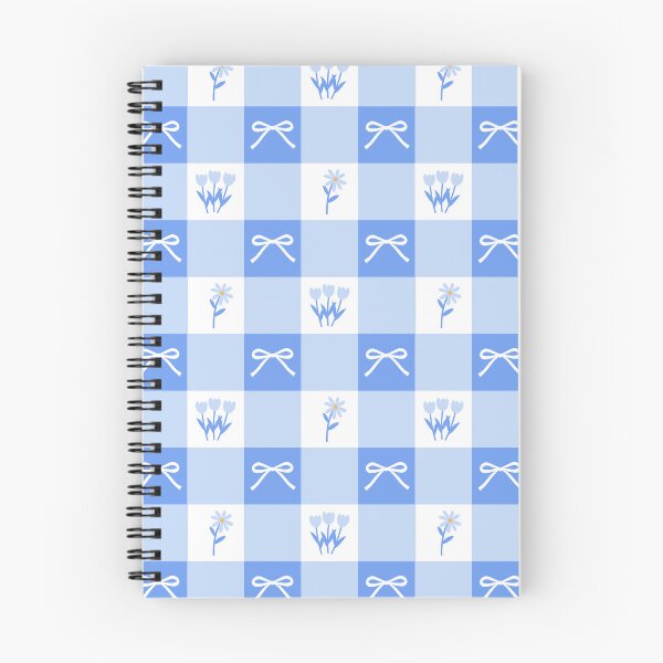 Item preview, Blue Gingham Pattern with Flowers and Bows designed and sold by KelseyNY.