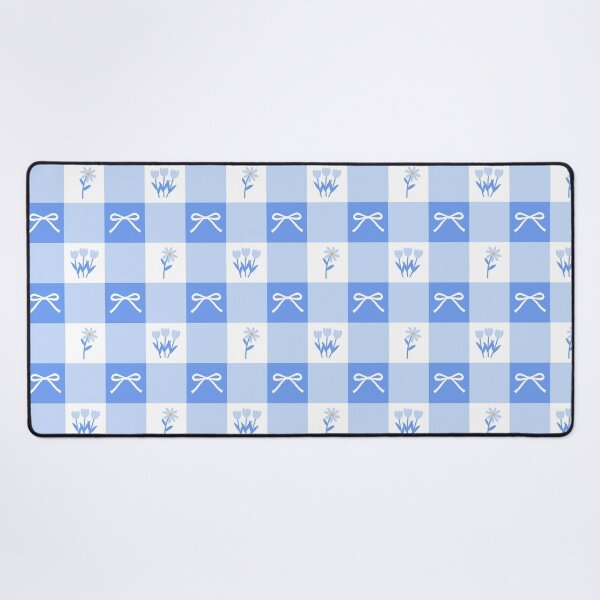 Item preview, Blue Gingham Pattern with Flowers and Bows designed and sold by KelseyNY.