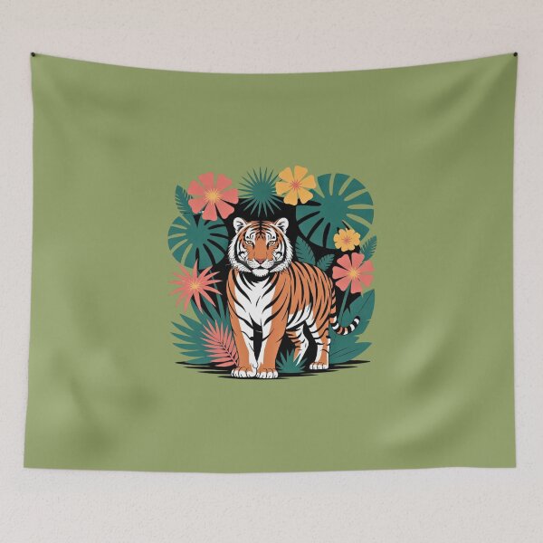 Item preview, Tiger in the Jungle - Tropical Art designed and sold by VibrArtco.
