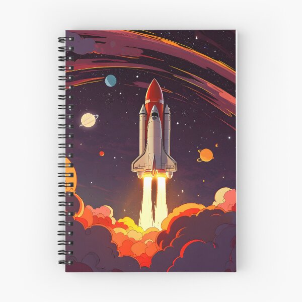 Item preview, Space rocket taking off at sunset galaxy designed and sold by Ledsor.
