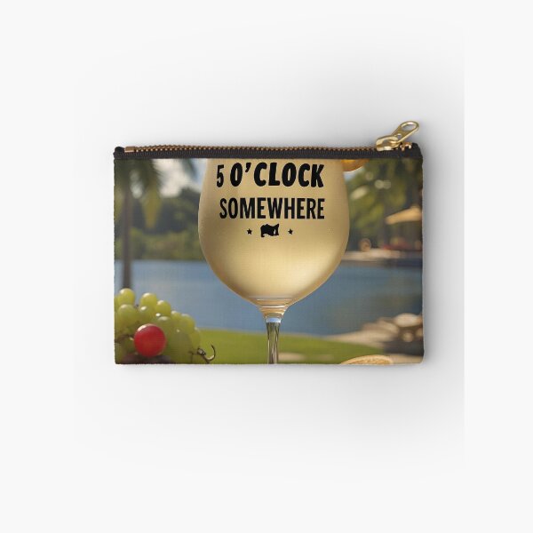 Item preview, It’s 5 O’Clock Somewhere – Tropical Wine Poster, Beach Vacation Wall Art, Home Bar Decor designed and sold by HOLIDAY DREAMING.