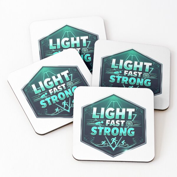 Item preview, Light, Fast, Strong – Triathlon Motivational Sticker designed and sold by Triathlongram.
