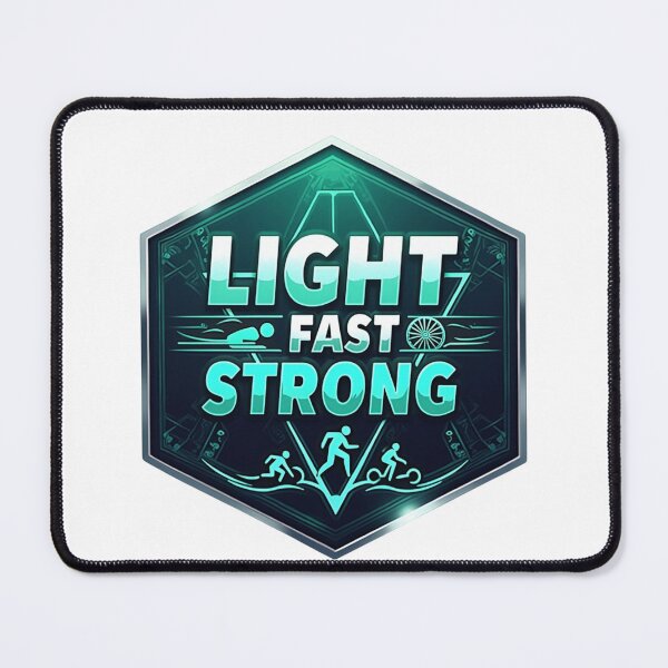 Item preview, Light, Fast, Strong – Triathlon Motivational Sticker designed and sold by Triathlongram.