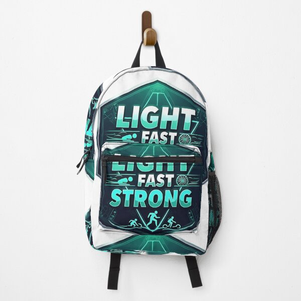 Item preview, Light, Fast, Strong – Triathlon Motivational Sticker designed and sold by Triathlongram.