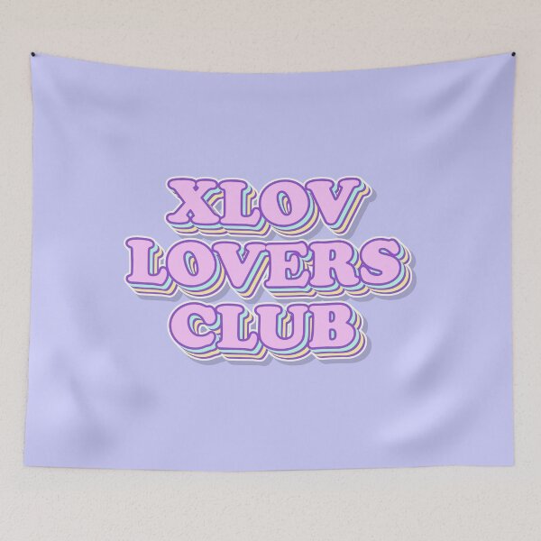 Item preview, XLOV Lovers Club Retro Aesthetic Typography Design designed and sold by smeraldosecrets.