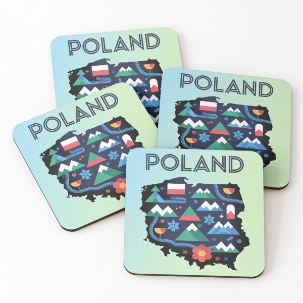 Item preview, Modern Map of Poland Poster designed and sold by Mystic Wild Studio.