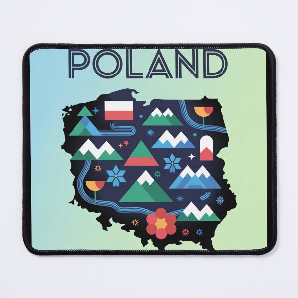 Item preview, Modern Map of Poland Poster designed and sold by Mystic Wild Studio.