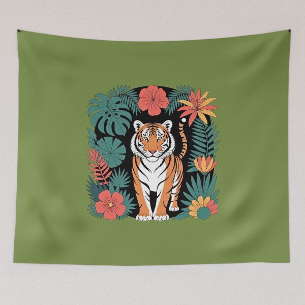 Item preview, Tiger - Floral Wild designed and sold by VibrArtco.