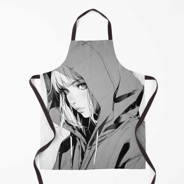 Item preview, Shy girl with black and white hoodie designed and sold by Ledsor.