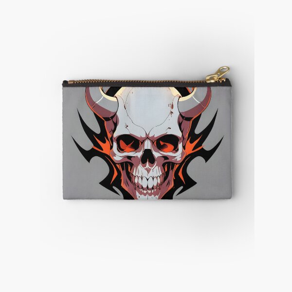 Item preview, Skull with horns, flames, demon designed and sold by Ledsor.