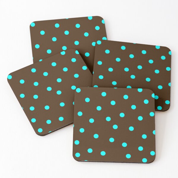 Item preview, brown & blue polka dots designed and sold by lovesimplicity1.