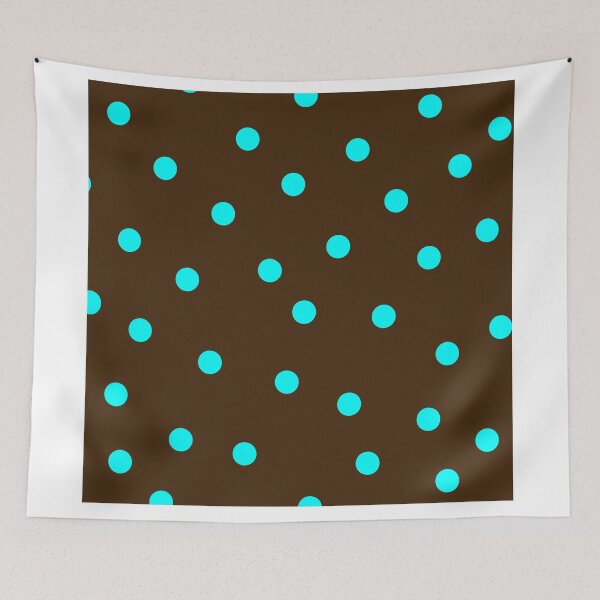 Item preview, brown & blue polka dots designed and sold by lovesimplicity1.
