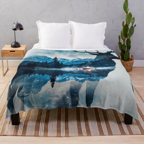 Item preview, Starlit Sanctuary: Stag of the Alpine Lake designed and sold by ArgentoArt.