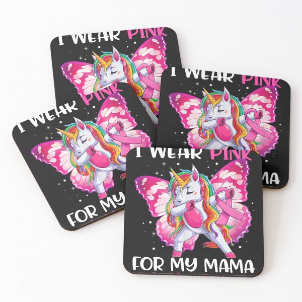 Item preview, Breast Cancer Awareness Women's Unicorn I Wear Pink For My Mama designed and sold by cawtoon.