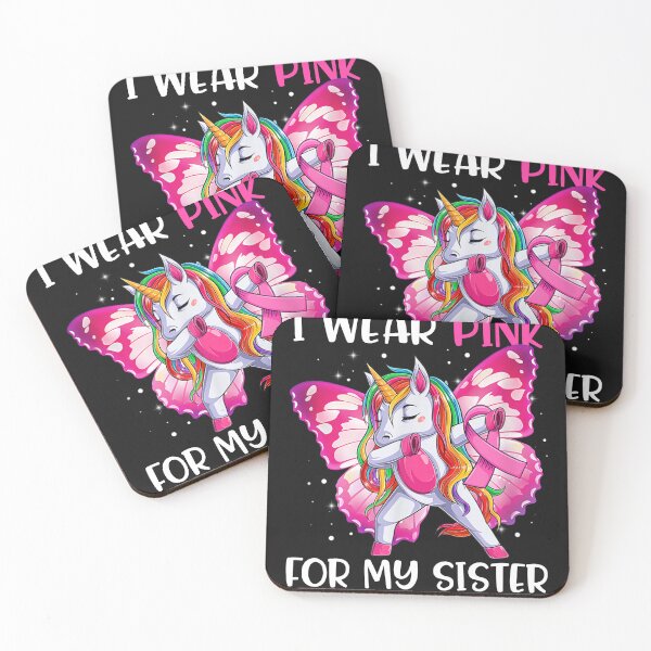 Item preview, Breast Cancer Awareness Women's Unicorn I Wear Pink For My Sister designed and sold by cawtoon.