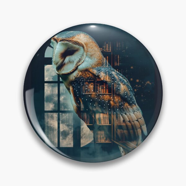 Item preview, Moonlit Archivist: Barn Owl by the Window designed and sold by ArgentoArt.