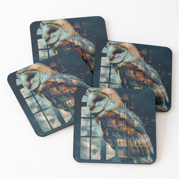 Item preview, Moonlit Archivist: Barn Owl by the Window designed and sold by ArgentoArt.