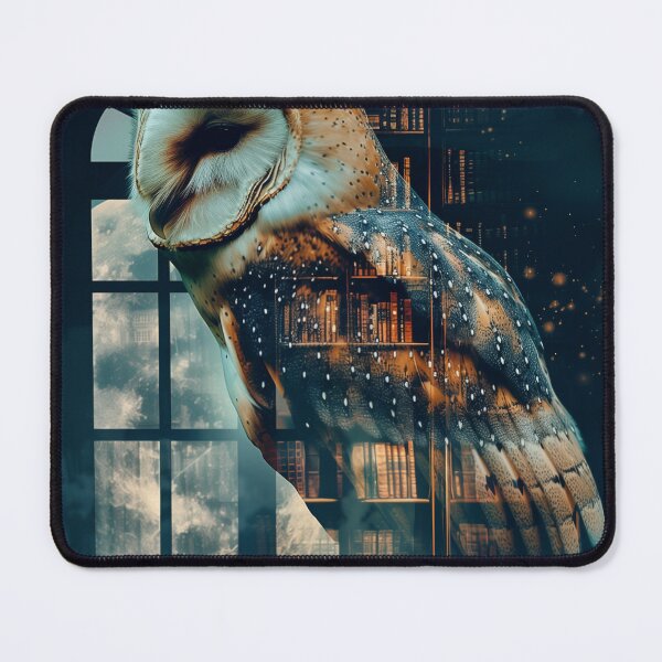 Item preview, Moonlit Archivist: Barn Owl by the Window designed and sold by ArgentoArt.