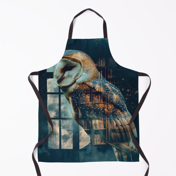 Item preview, Moonlit Archivist: Barn Owl by the Window designed and sold by ArgentoArt.