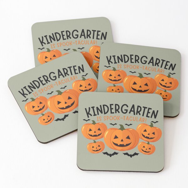 Item preview, Kindergarten Is Spook-tacular – Halloween Pumpkins & Bats Design for Teachers designed and sold by Coaster Culture Industries.