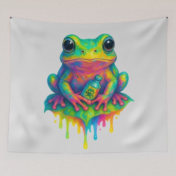 Item preview, Frog & Chemical Runoff – Environmental Pollution Awareness Art designed and sold by AddictiveDesign.