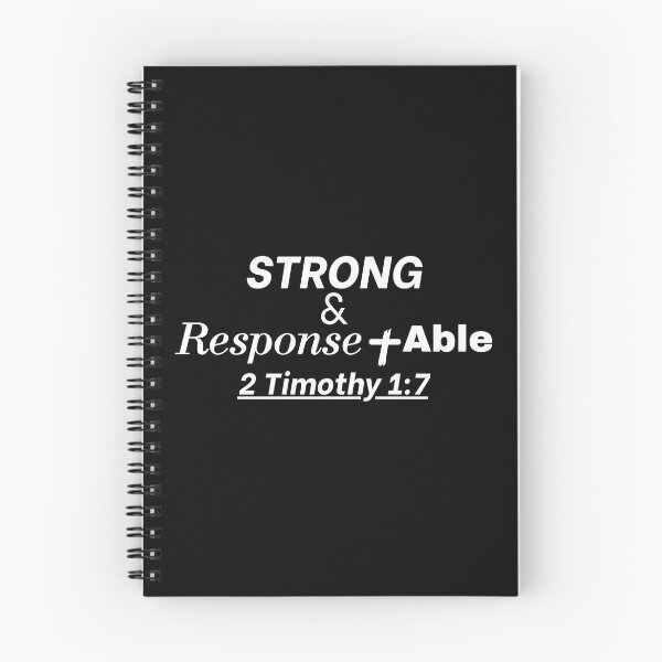 Item preview, Strong & Response-Able Christian T-Shirt – 2 Timothy 1:7 Faith Apparel designed and sold by BigBlueD56.