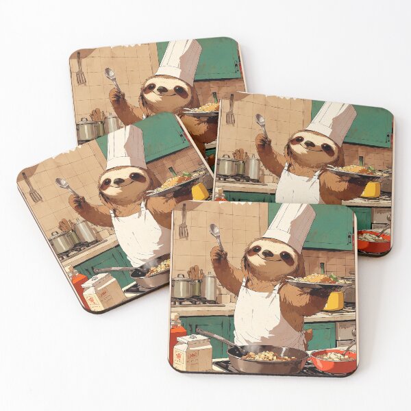 Item preview, Chef Sloth Retro Poster designed and sold by VayzStudio.
