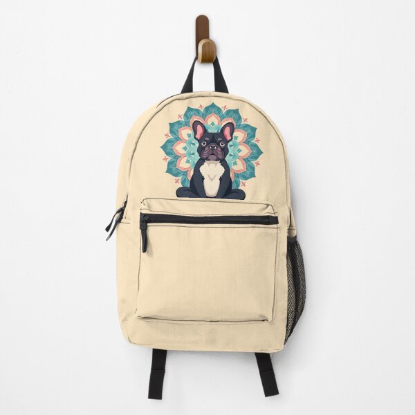 Item preview, Yoga Black Bulldog Lotus Mandala designed and sold by VibrArtco.