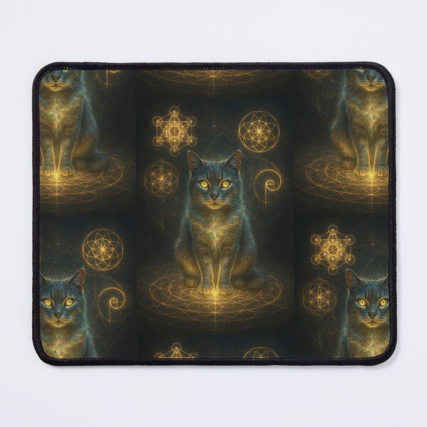 Item preview, Cosmic Cat – Sacred Geometry & Mystical Symbols designed and sold by WitchPrint.