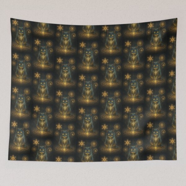 Item preview, Cosmic Cat – Sacred Geometry & Mystical Symbols designed and sold by WitchPrint.