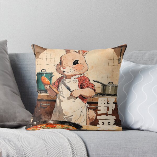 Item preview, Rabbit Making Vegetables Retro Poster designed and sold by VayzStudio.