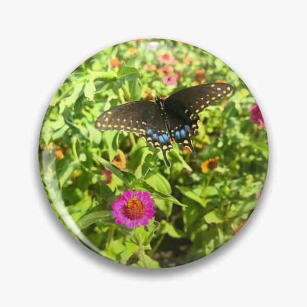 Item preview, Spicebush Swallowtail Zinnia Garden  designed and sold by kmsnyder.
