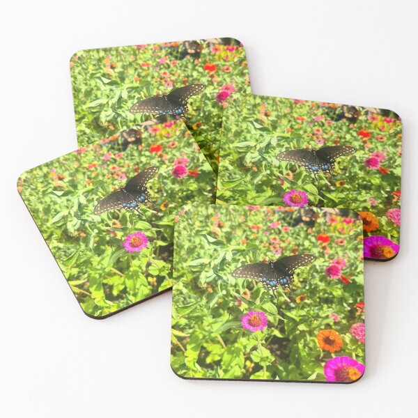 Item preview, Spicebush Swallowtail Zinnia Garden  designed and sold by kmsnyder.