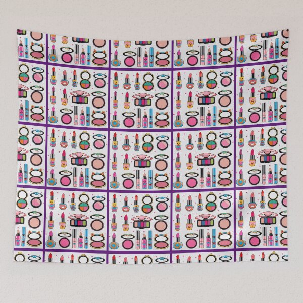 Item preview, Colorful Makeup Pattern Illustration designed and sold by digitaldemart.