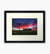 Windmill Sunrise, Central Victoria, Australia Framed Print