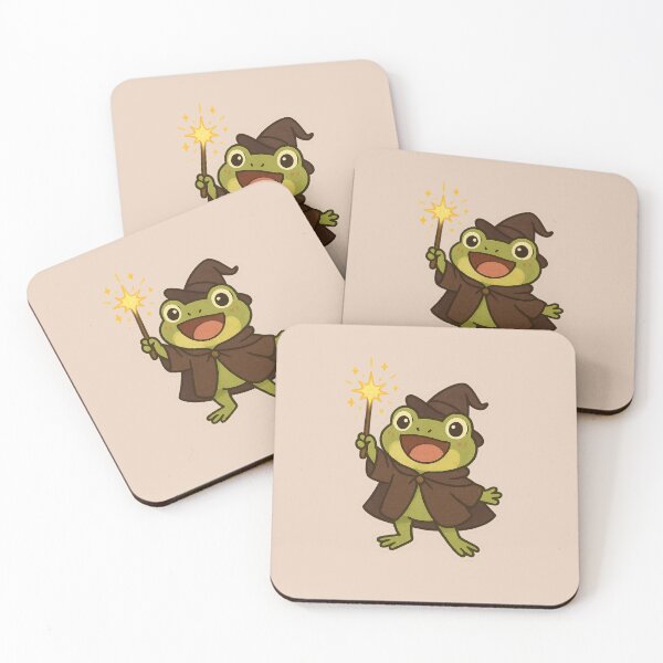Item preview, Cartoon Frog Witch – Cape, Hat & Wand Magic designed and sold by WitchPrint.