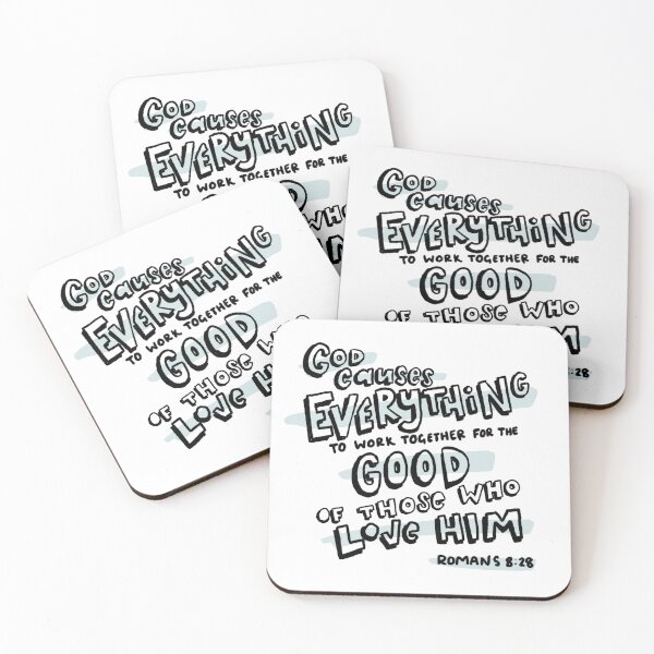 Item preview, Romans 8:28 – God Works Everything for Good Scripture Art designed and sold by JassyPlants.
