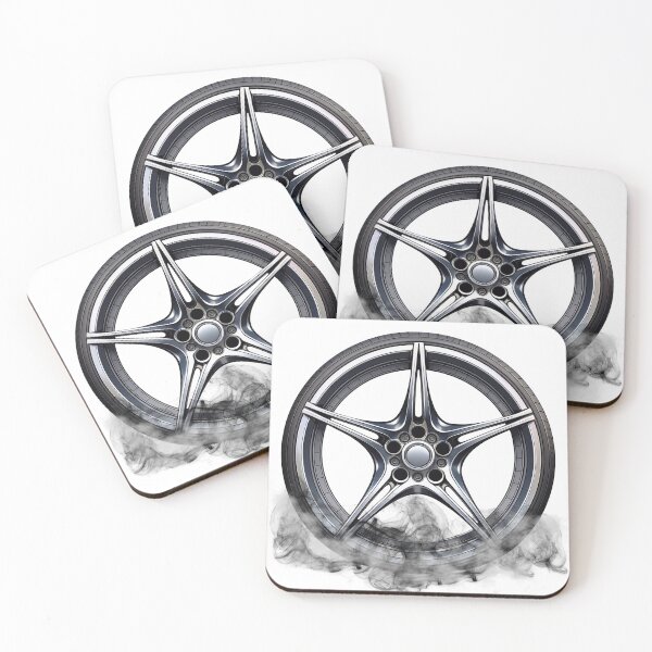 Item preview, Burnout Wheel – Racing Car Rim with Smoke Effect designed and sold by  Gabrielasmar Automotive art.