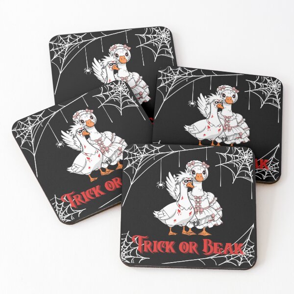 Item preview, Trick or Beak - Funny Halloween Goose Couple with Horror Costume & Web Background designed and sold by SillentDesign.