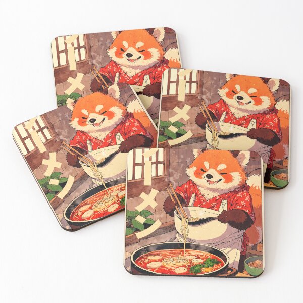 Item preview, Red Panda Cooking Retro Poster designed and sold by VayzStudio.